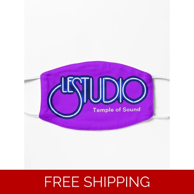 Le Studio Covid Purple Mask White & Blue Logo TOS White